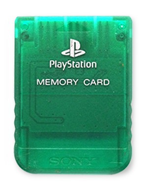 Originele Playstation 1 Memory Card - Crystal Green