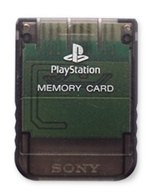 Originele Playstation 1 Memory Card - Crystal Black