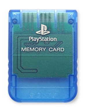 Originele Playstation 1 Memory Card - Crystal Blue