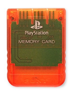 Originele Playstation 1 Memory Card - Crystal Orange